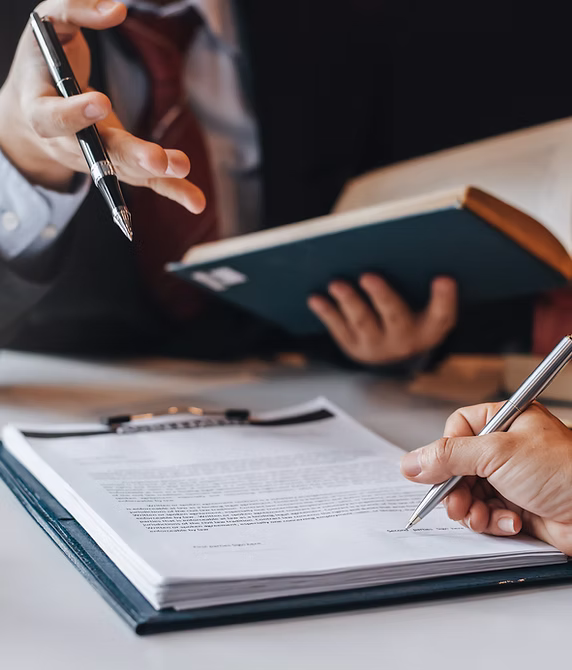 A person signing a legal document